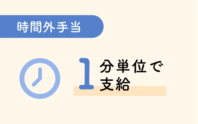 時間外手当1分単位で支給